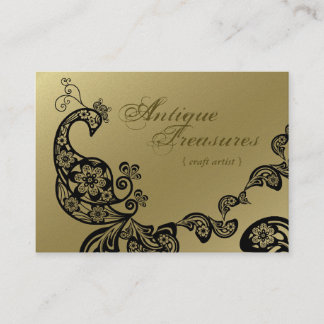Tarjeta De Visita Pavo real floral elegante elegante de Boho Paisley