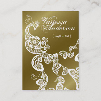 Tarjeta De Visita Pavo real floral elegante elegante de Boho Paisley