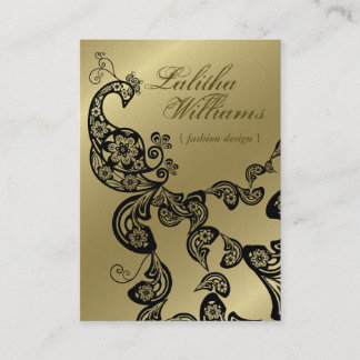 Tarjeta De Visita Pavo real floral elegante elegante de Boho Paisley