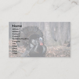 Tarjeta De Visita Pavo salvaje del este que apuntala en maderas