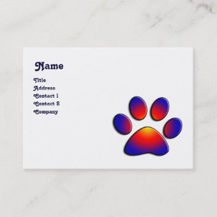 Tarjeta De Visita PAW COLORIDO, blanco