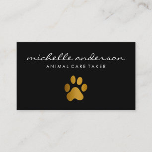 Tarjeta De Visita Paw de animales/sitio de perros