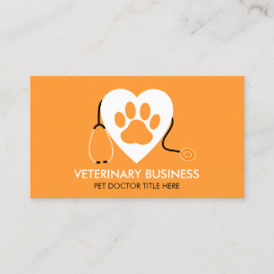 Tarjeta De Visita Paw Pet Doctor Hospital Veterinario Cuidador de As