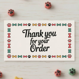 Tarjeta De Visita Paw Print Small Business Thank You Business Card