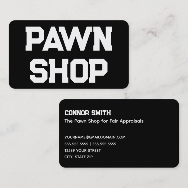 Tarjeta De Visita 💰 💼 📊 Pawn Shop (Anverso / Reverso)