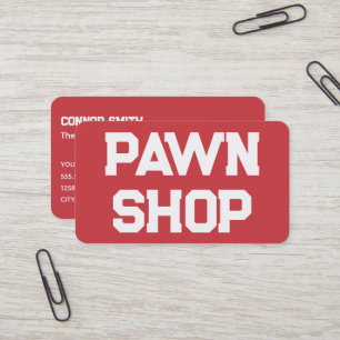 Tarjeta De Visita Pawn Shop Red