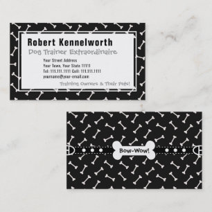 Tarjeta De Visita Paws and Bones Funny Design para los amantes del p