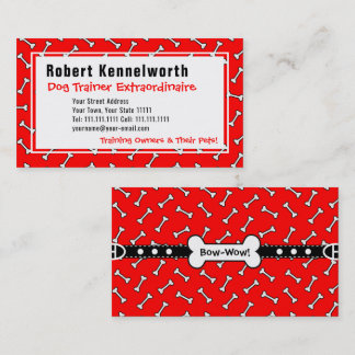 Tarjeta De Visita Paws and Bones Funny Design para los amantes del p