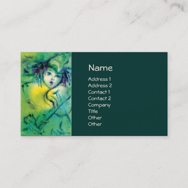 TARJETA DE VISITA PAYASO DE VERDE (Anverso)