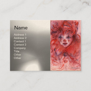 TARJETA DE VISITA PAYASO ROJO PEQUEÑO