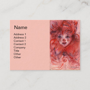TARJETA DE VISITA PAYASO ROJO PEQUEÑO