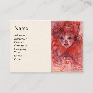 TARJETA DE VISITA PAYASO ROJO PEQUEÑO