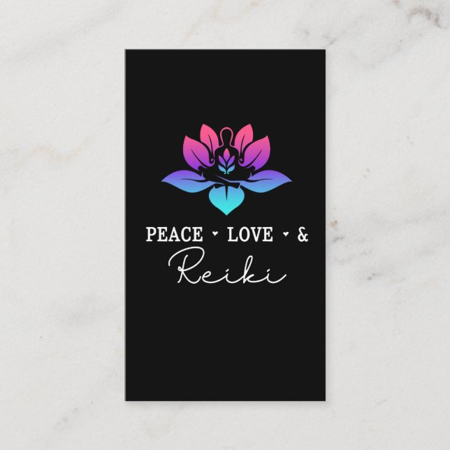 Tarjeta De Visita Paz Amor Reiki Chakra Mediación Espiritual (Anverso)