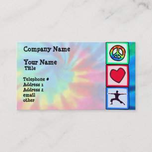 Tarjeta De Visita Paz, amor, yoga