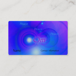 Tarjeta De Visita Paz del ~ de OM