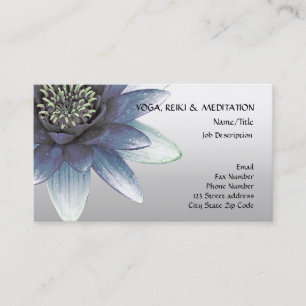 Tarjeta De Visita Paz l flor de Lotus azul hermosa