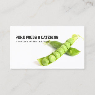 Tarjeta De Visita Pea Pod Pure Foods & Catering Vegan
