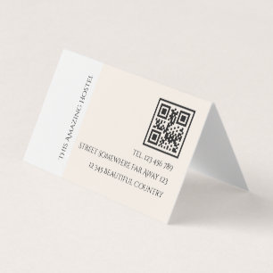 Tarjeta De Visita Peac Elegant Hostel Revisión mínima del código QR