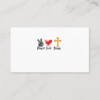 Tarjeta De Visita Peace Love Jesus cross-01