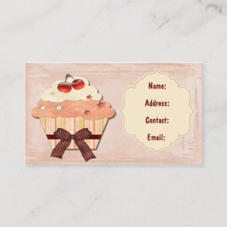 Tarjeta De Visita peach dulce cupakes