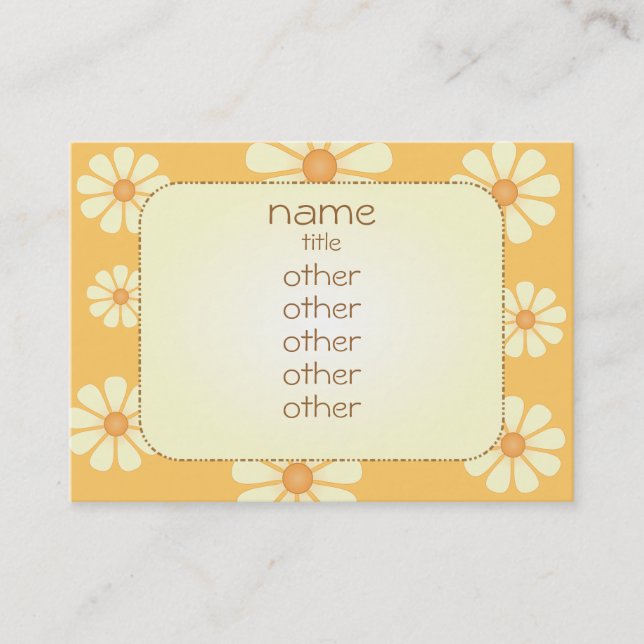 Tarjeta De Visita Peachy Daisy (Anverso)
