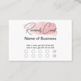 Tarjeta De Visita Peachy Watercolor Customer Rewards