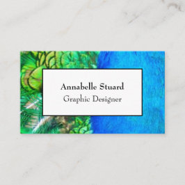 Tarjeta De Visita Peacock elegante artista moderno de maquillaje de