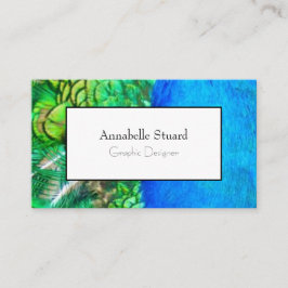 Tarjeta De Visita Peacock elegante y moderno código QR Artista