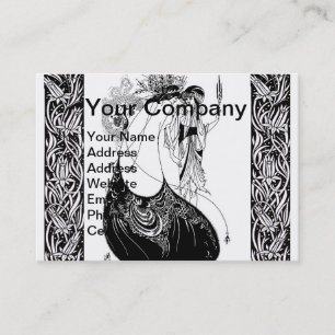 Tarjeta De Visita Peacock Skirt Beardsley Art Nouveau