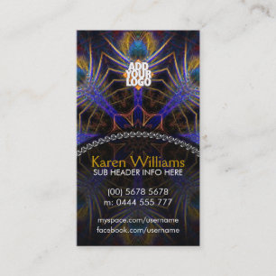 Tarjeta De Visita Peacock Web Tarot New Age Business Card