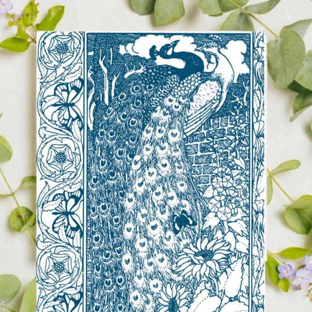 Tarjeta De Visita Peacocks de Art Nouveau (Subido por el creador)