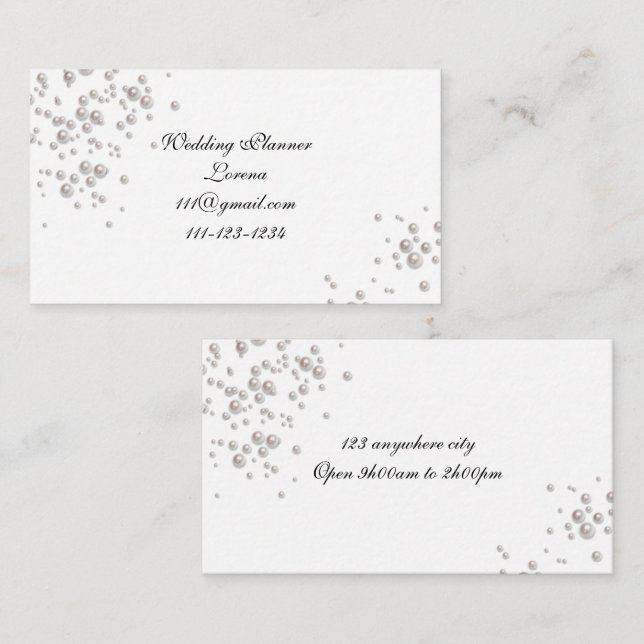 tarjeta de visita pearl elegante y sencilla (Anverso / Reverso)