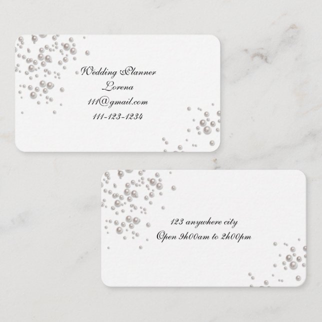 tarjeta de visita pearl elegante y sencilla (Anverso / Reverso)