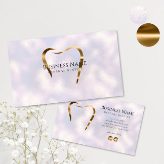 Tarjeta de visita Pearl & Gold Dentist
