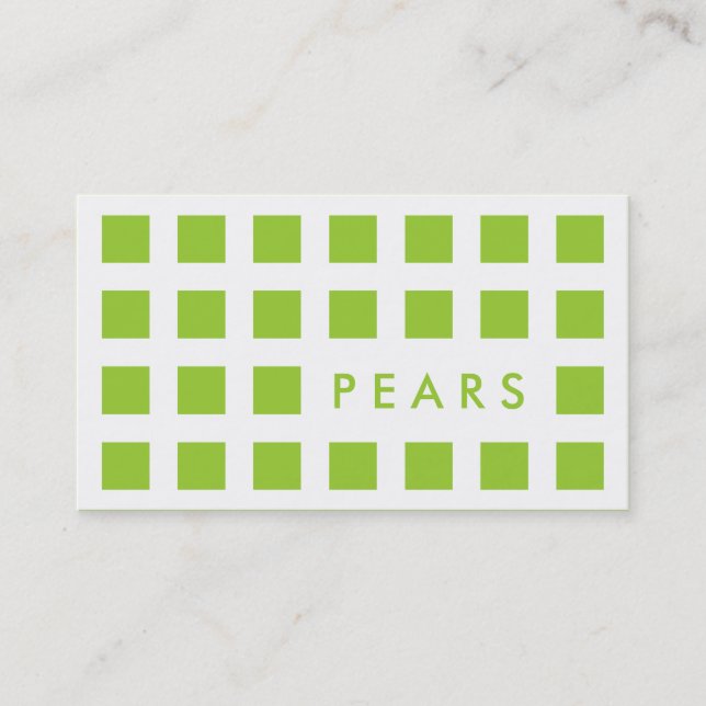 Tarjeta De Visita PEARS (cuadrados mod) (Anverso)