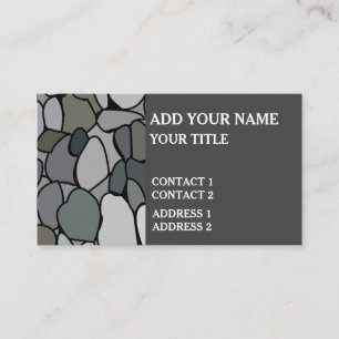 Tarjeta De Visita Pebbles de piedra