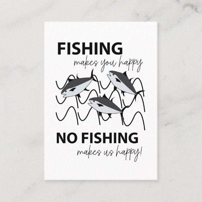 Tarjeta De Visita Peces nadando en el agua Pesca (Anverso)