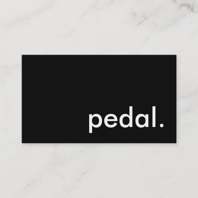 Tarjeta De Visita pedal. (Anverso)