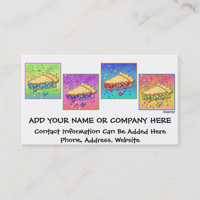 Tarjeta de visita - pedazo de arte pop de la (Anverso)