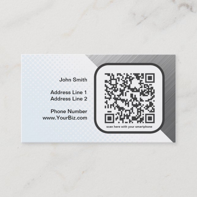 Tarjeta De Visita Pedazo de comercialización del código adaptable de (Anverso)