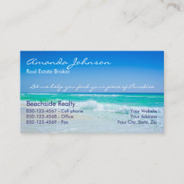 Tarjeta De Visita Pedazo de las propiedades inmobiliarias de ondas