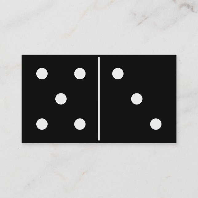 Tarjeta De Visita Pedazo del juego de los dominós (Anverso)