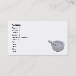 Tarjeta De Visita Pedestal del mortero de la porcelana