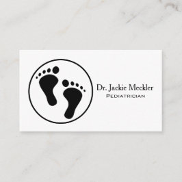 Tarjeta de visita pediátrica de los pies simples