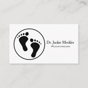 Tarjeta de visita pediátrica de los pies simples