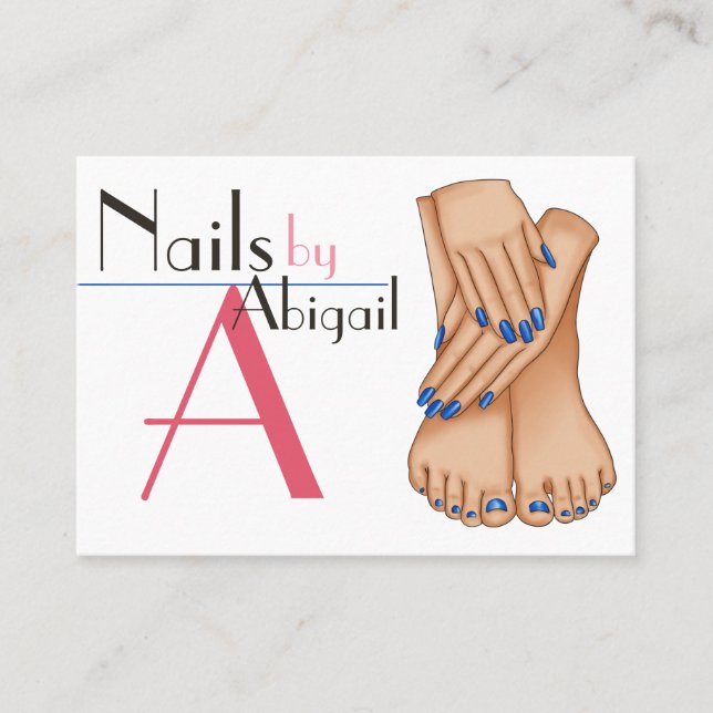Tarjeta De Visita Pedicura de manicura de técnico de uñas de Moda de (Anverso)