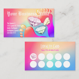Tarjeta De Visita Pedicure diamante de imitación Personalizado Loyal