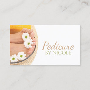 Tarjeta De Visita Pedicure Nail Peducurist Feet Spa Chamomile