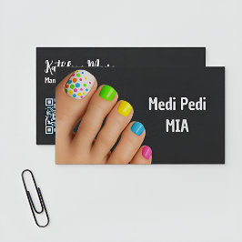 Tarjeta De Visita Pedicurist Technician Nail Tech Vcard QR