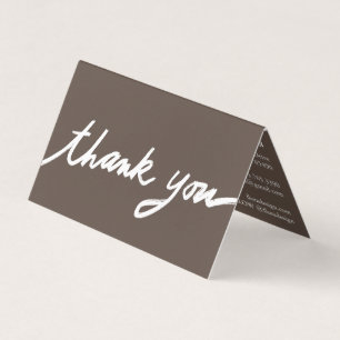 Tarjeta De Visita Pedir Gracias Personalizado Script Neutral plegado